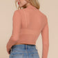 Long Sleeve Mock Neck Mesh Top