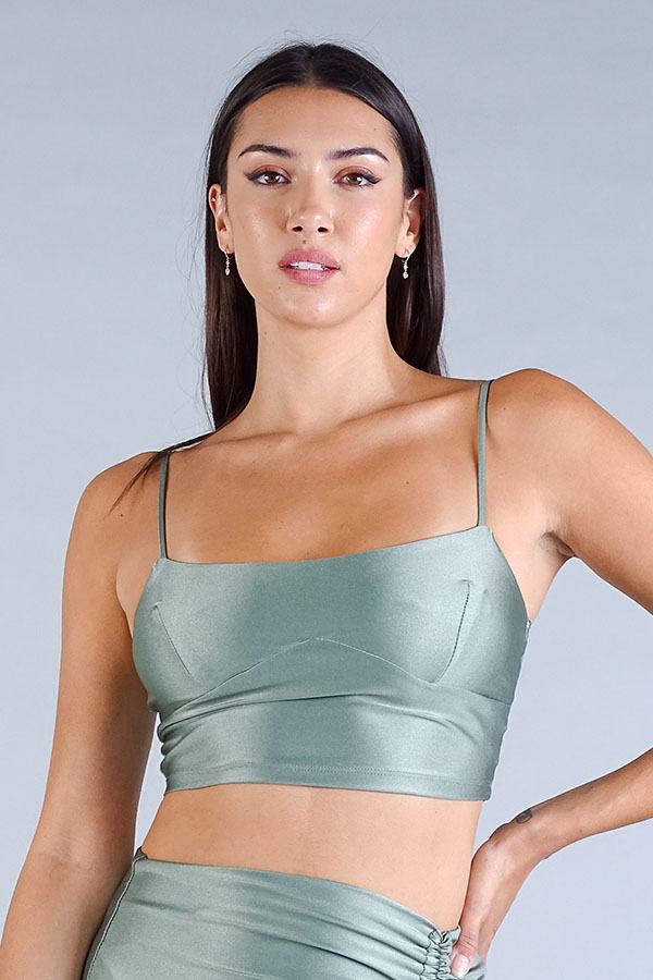 Spaghetti Strap Darted Bust Crop