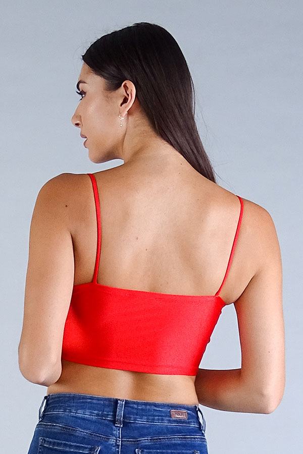 Spaghetti Strap Darted Bust Crop