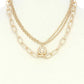 Ball Oval Link Layered Necklace