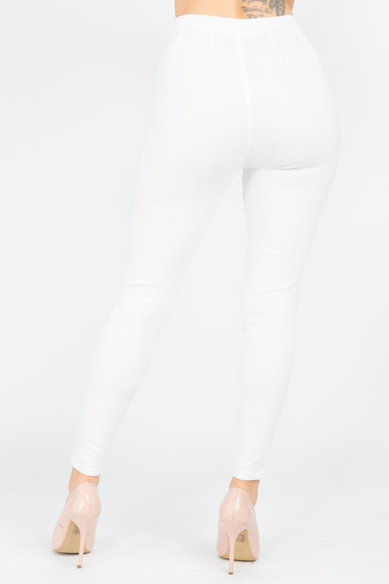 High Waist Zip Front Jeans