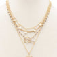 Toggle Clasp Arrow Beaded Layered Necklace