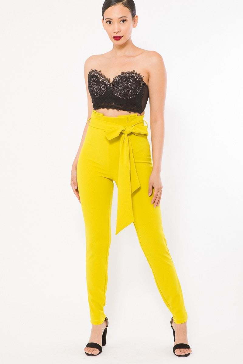 High Waist Fashion Tapered Pants