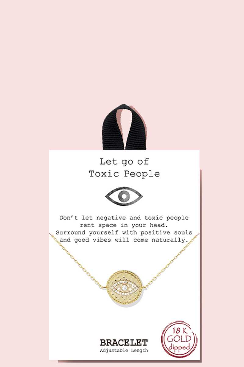 Evil Eye Let Go Of Toxic People Bracelet