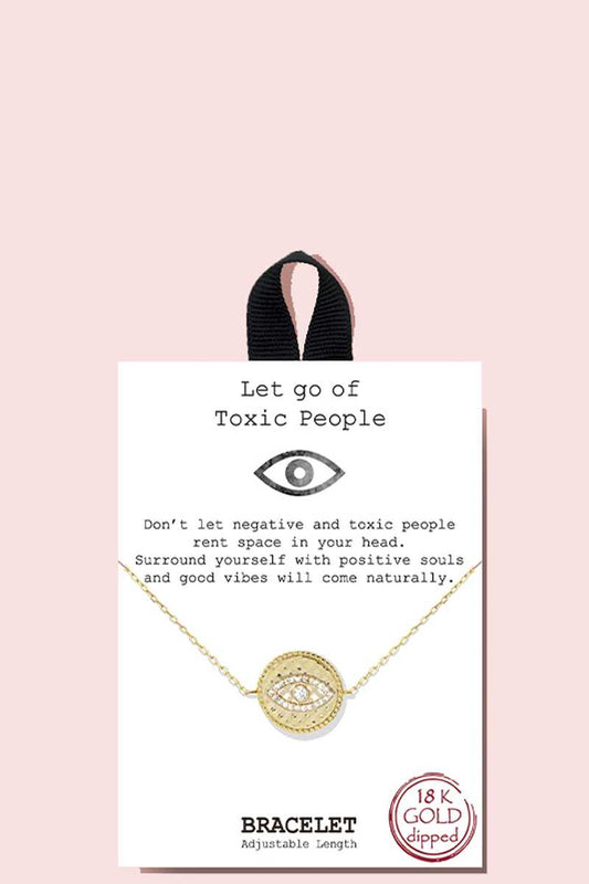 Evil Eye Let Go Of Toxic People Bracelet