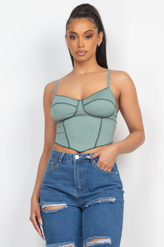 Ribbed Bustier Top