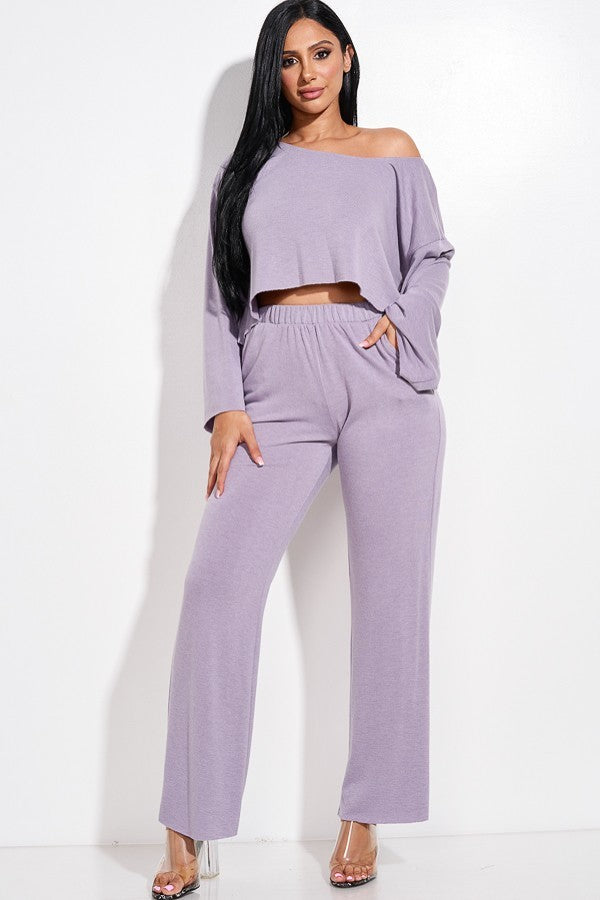 French Terry Slouchy Top & Jogger Pant Set