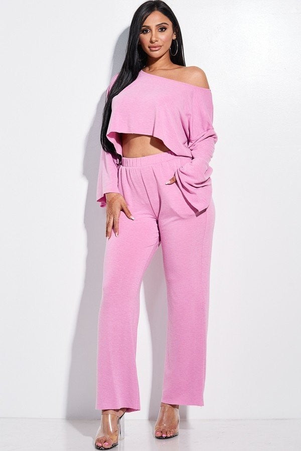 French Terry Slouchy Top & Jogger Pant Set