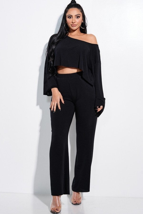 French Terry Slouchy Top & Jogger Pant Set