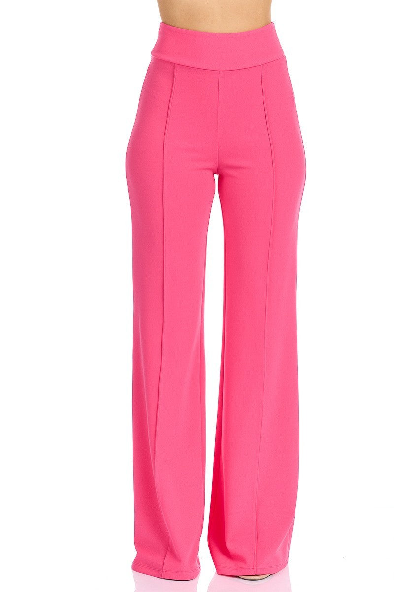 Solid Wide Leg Pant