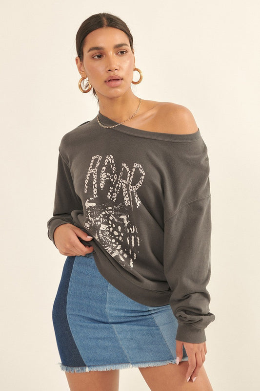 Leopard Graphic Sweatshirt