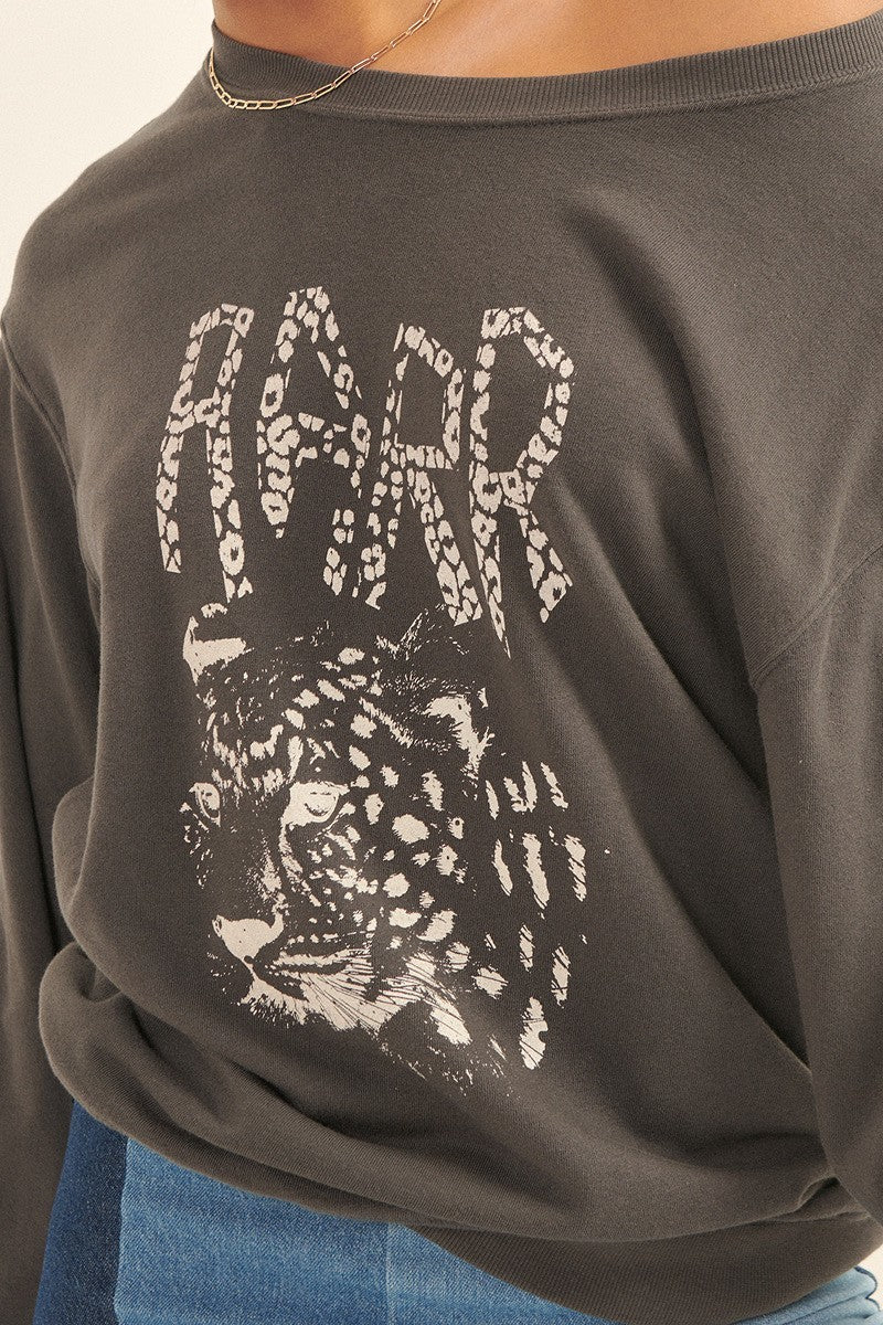 Leopard Graphic Sweatshirt