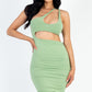 One Shoulder Cut-out Bodycon Dress