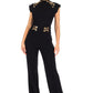 Eyelet With Chain Fashion Jumpsuit