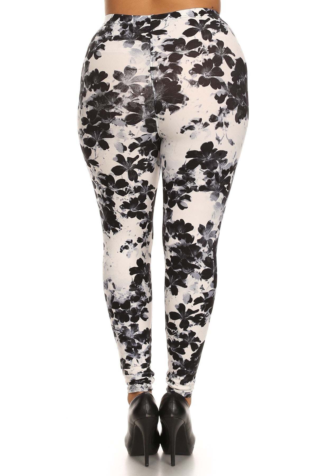 Super Soft Peach Skin, Floral Legging Curvy