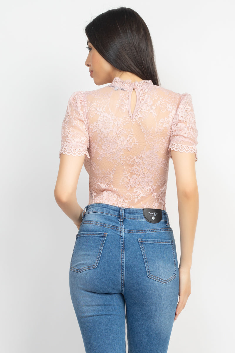 Floral Lace Corset Bodysuit