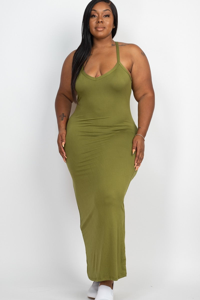 Racer Back Maxi Dress Curvy