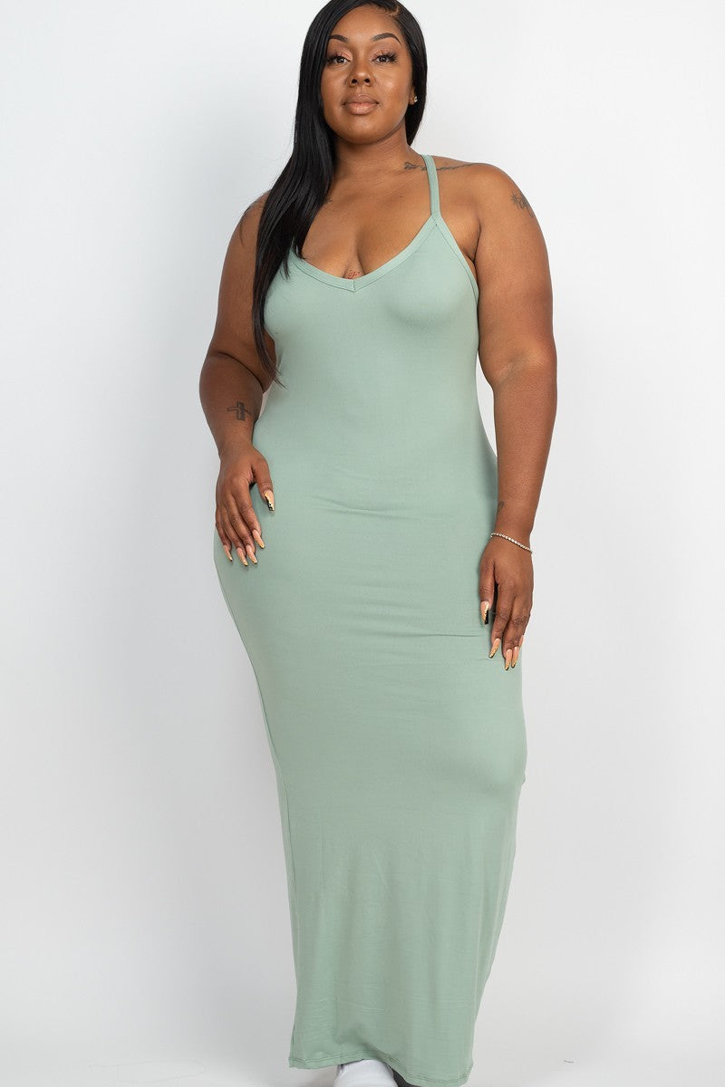 Racer Back Maxi Dress Curvy