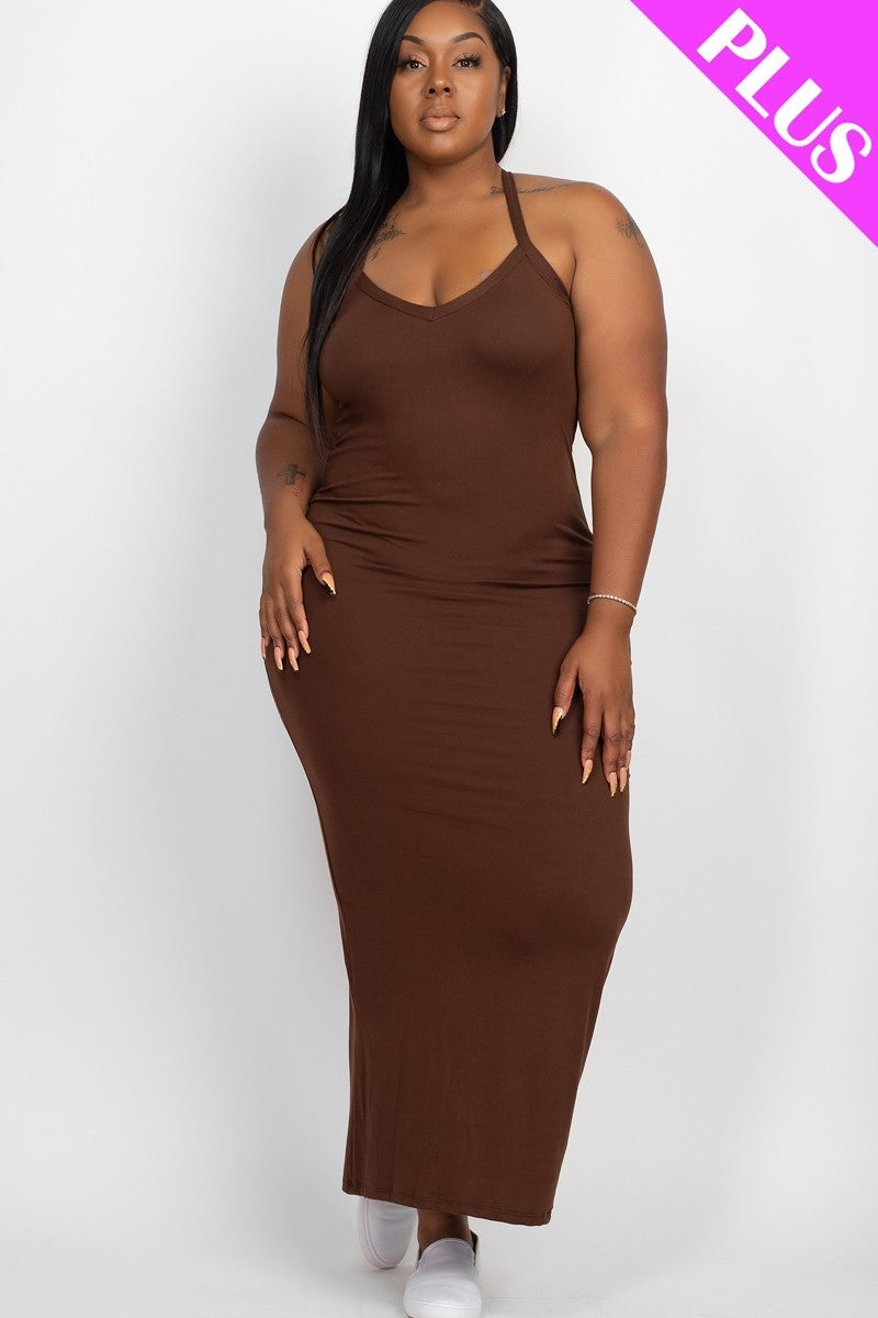 Racer Back Maxi Dress Curvy