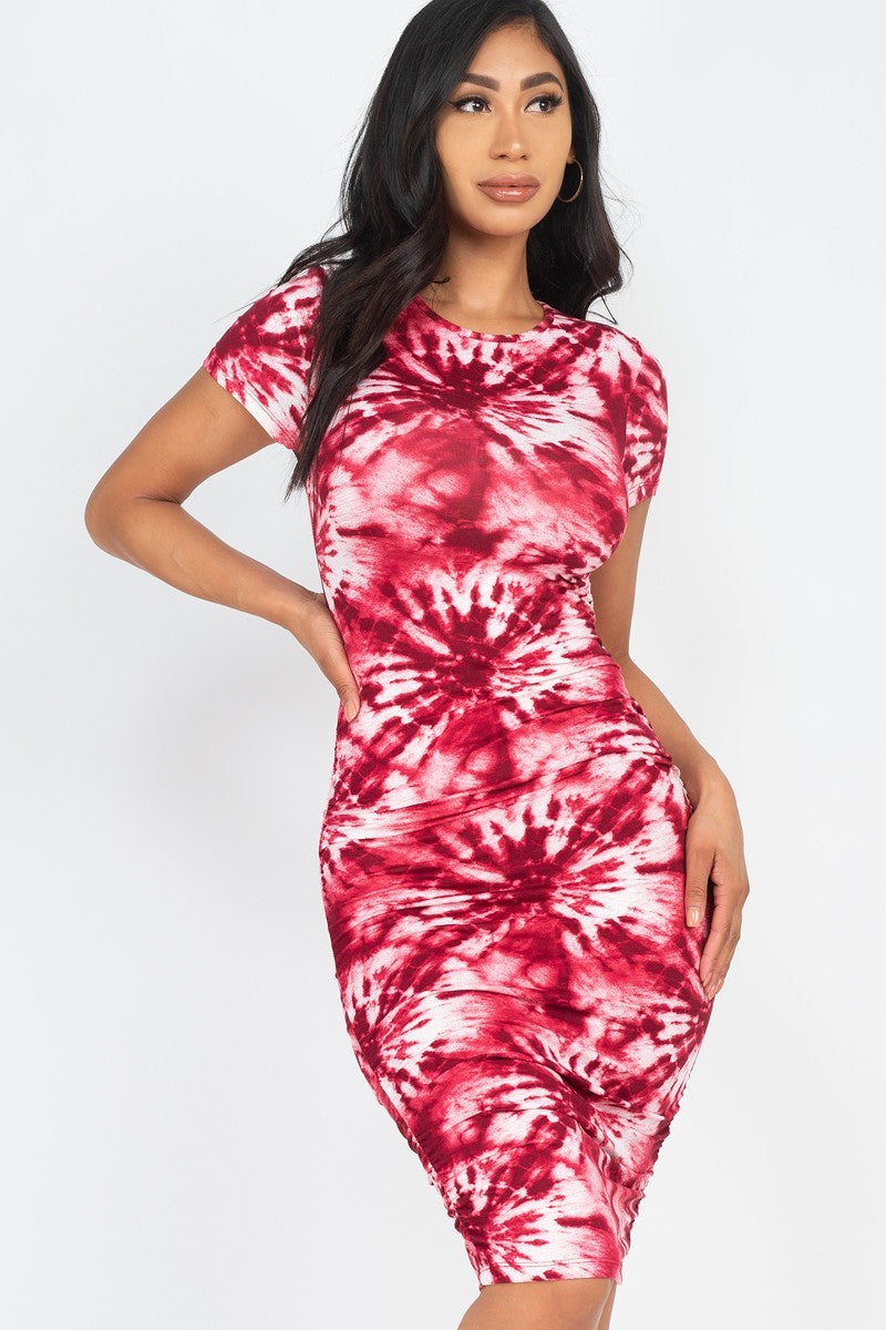 Tie-dye Printed Midi Dress