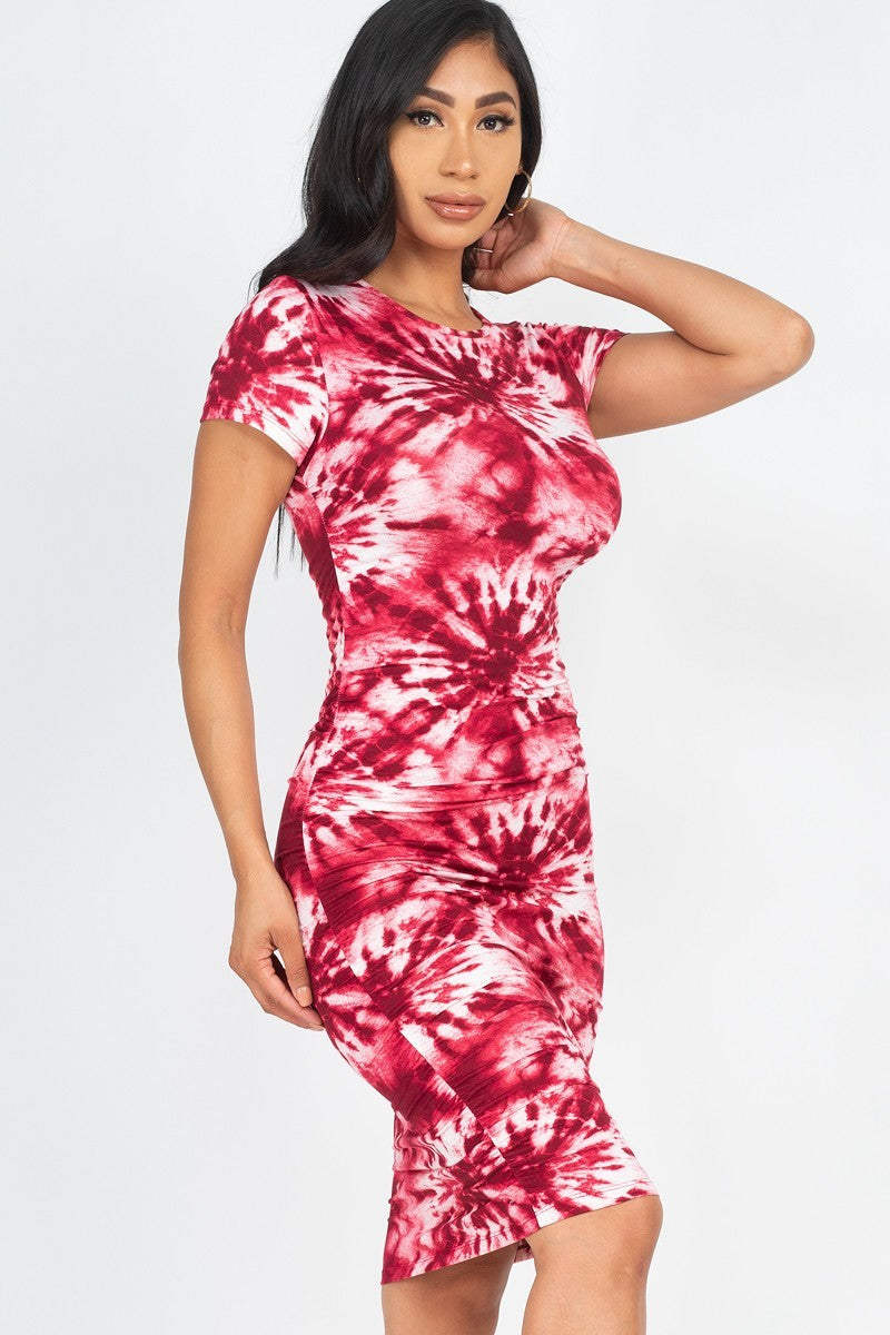 Tie-dye Printed Midi Dress