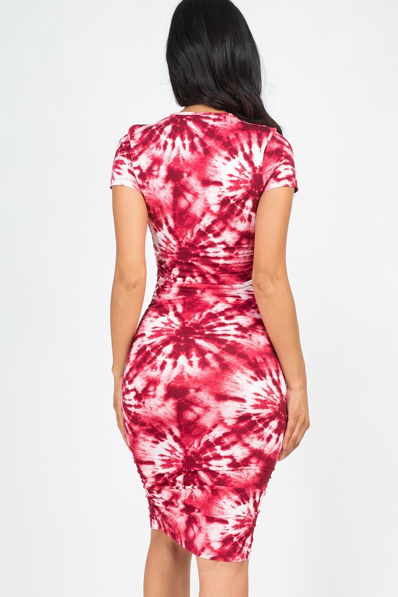 Tie-dye Printed Midi Dress