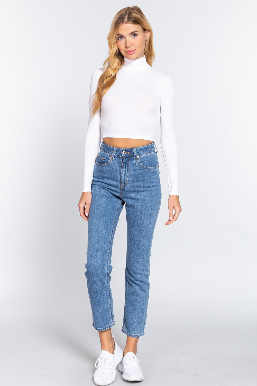 Ribbed Turtle Neck Crop