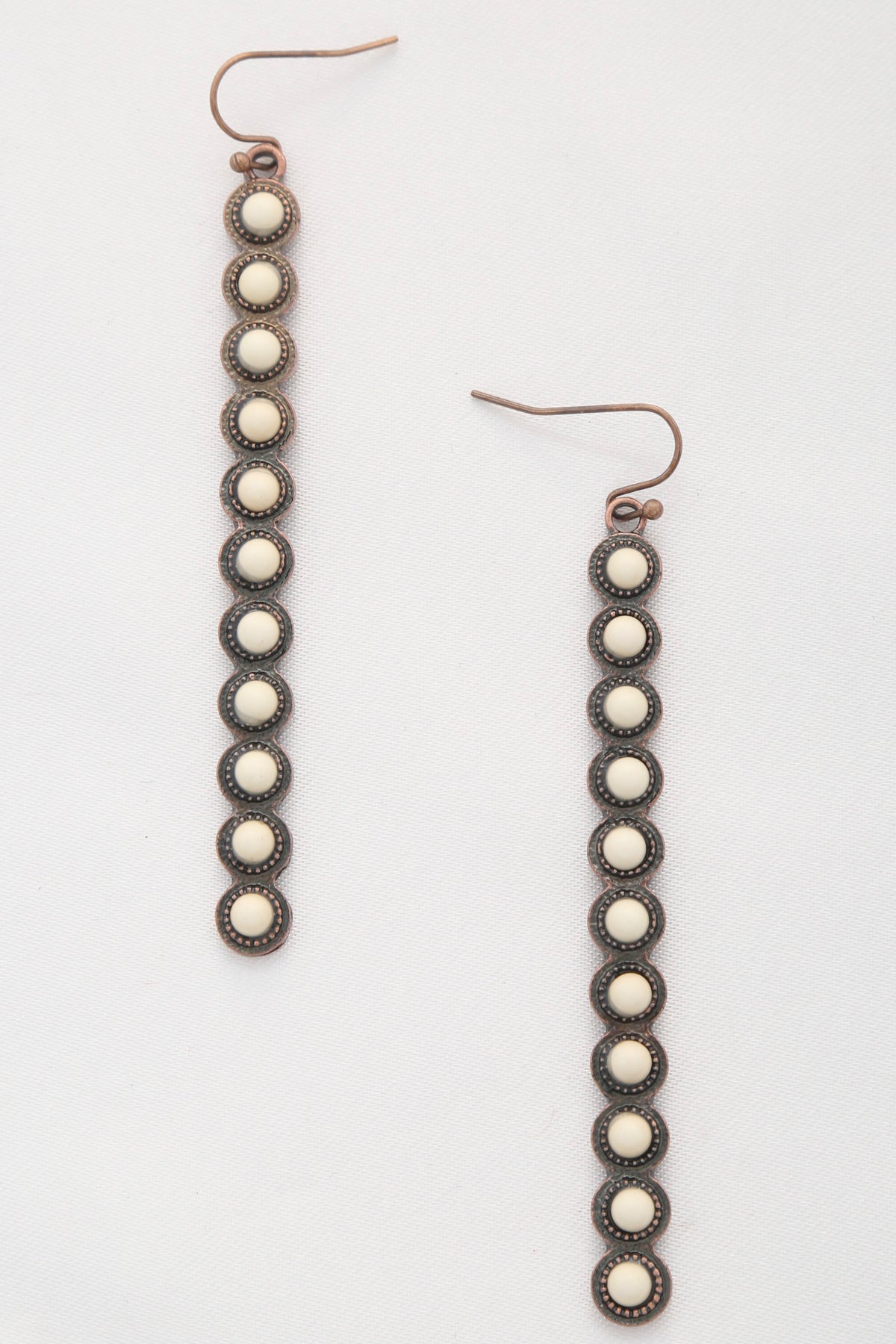 Western Round Bead Pattern Dangle Earring