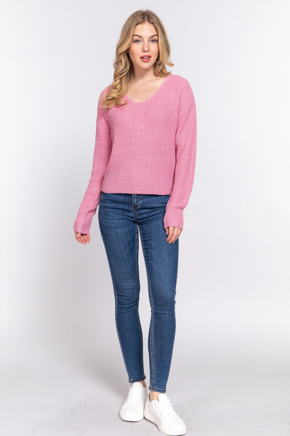 Dolman Strappy Open Back Sweater