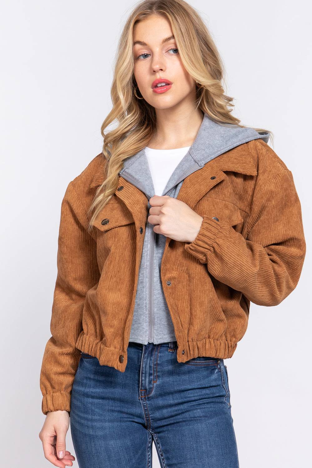 Corduroy Hoodie Jacket