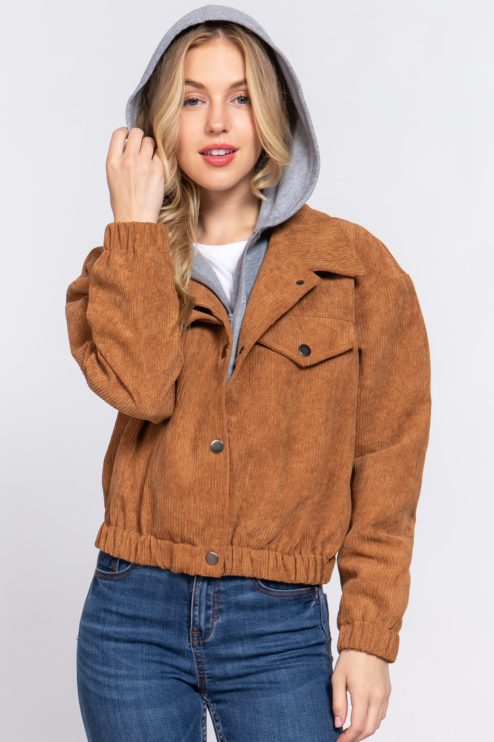 Corduroy Hoodie Jacket