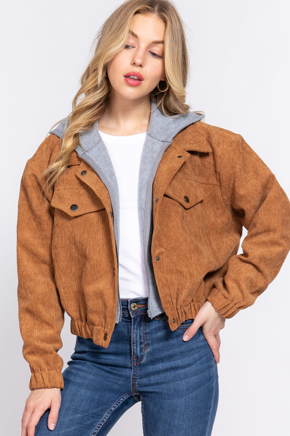 Corduroy Hoodie Jacket