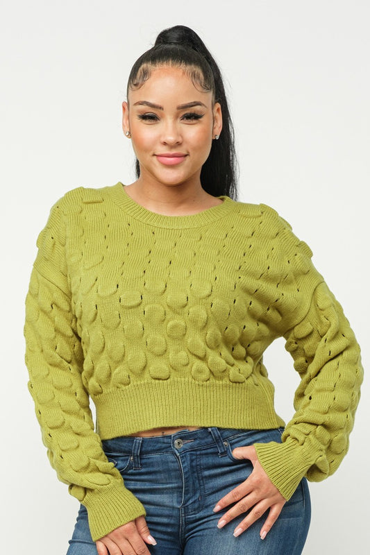 Checker Sweater Crop
