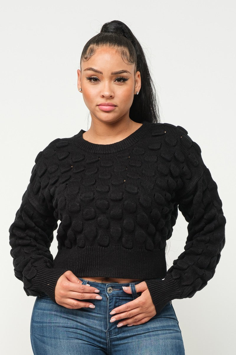 Checker Sweater Crop