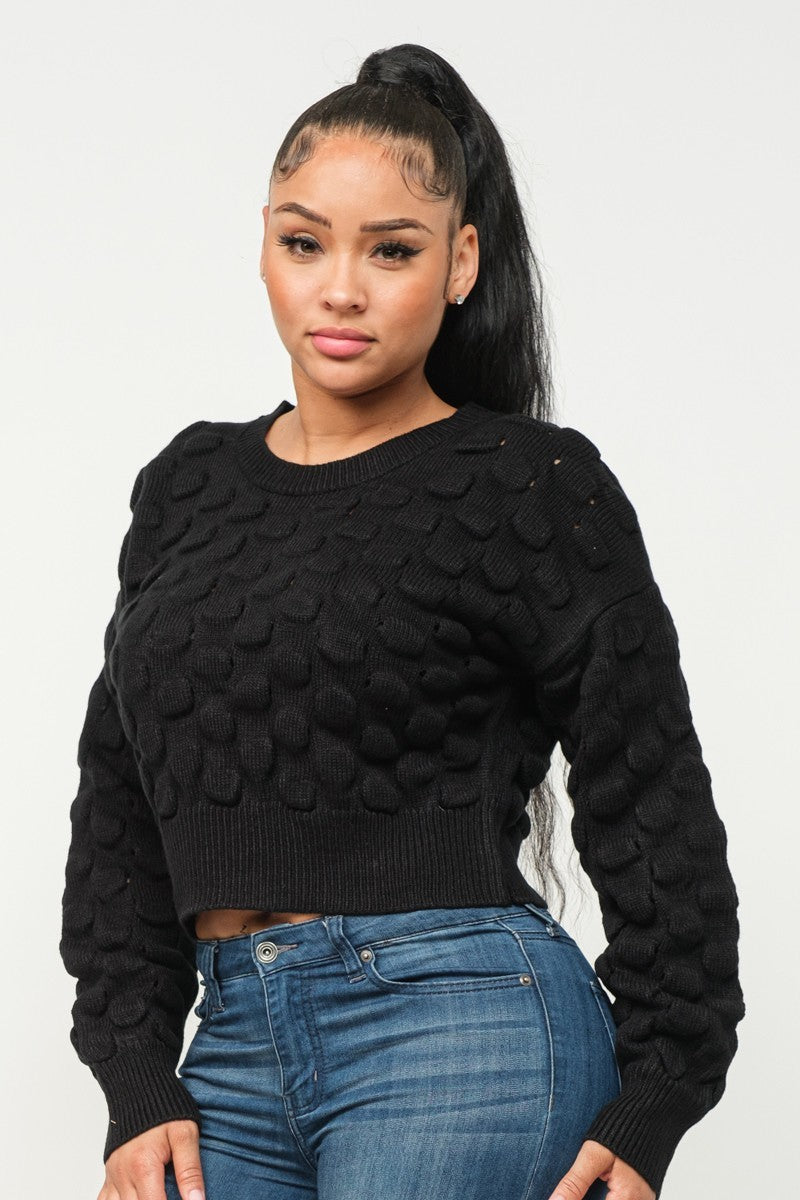 Checker Sweater Crop