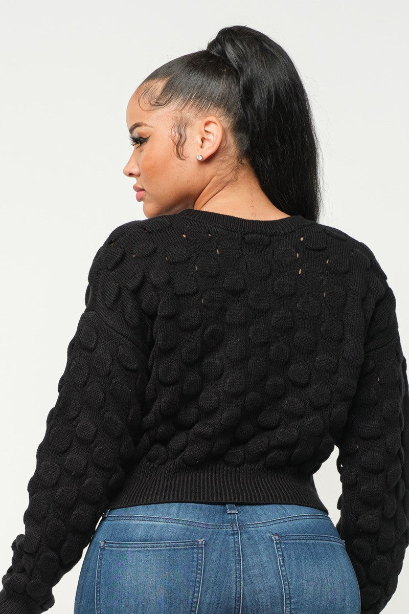 Checker Sweater Crop