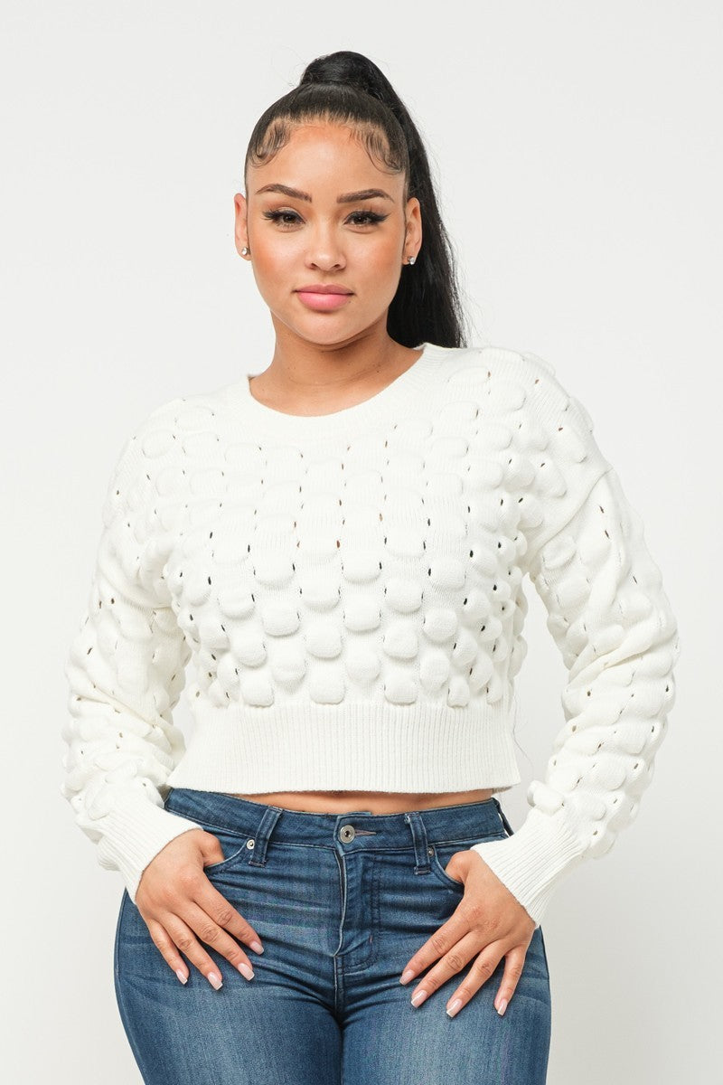 Checker Sweater Crop