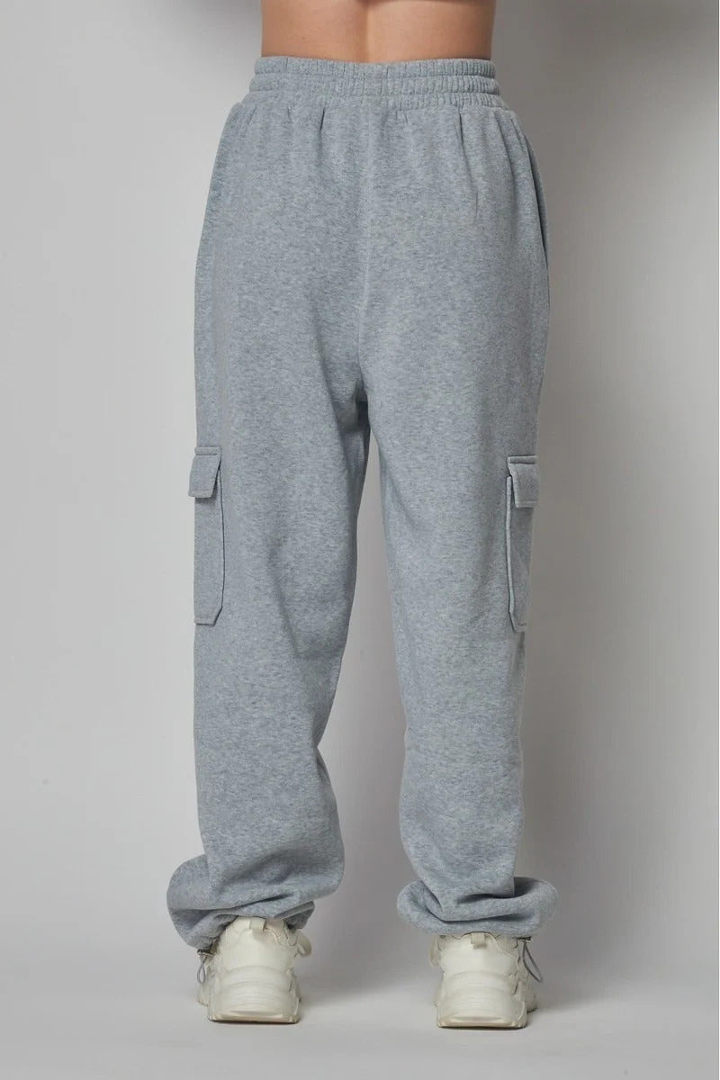 Fleece Lined Cargo Sweat Pants