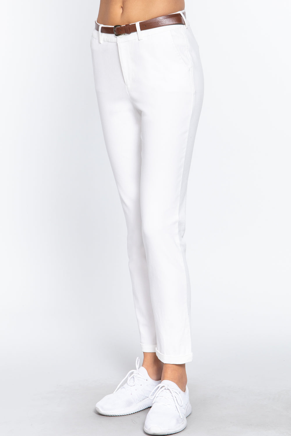 Cotton Twill Belted Pants