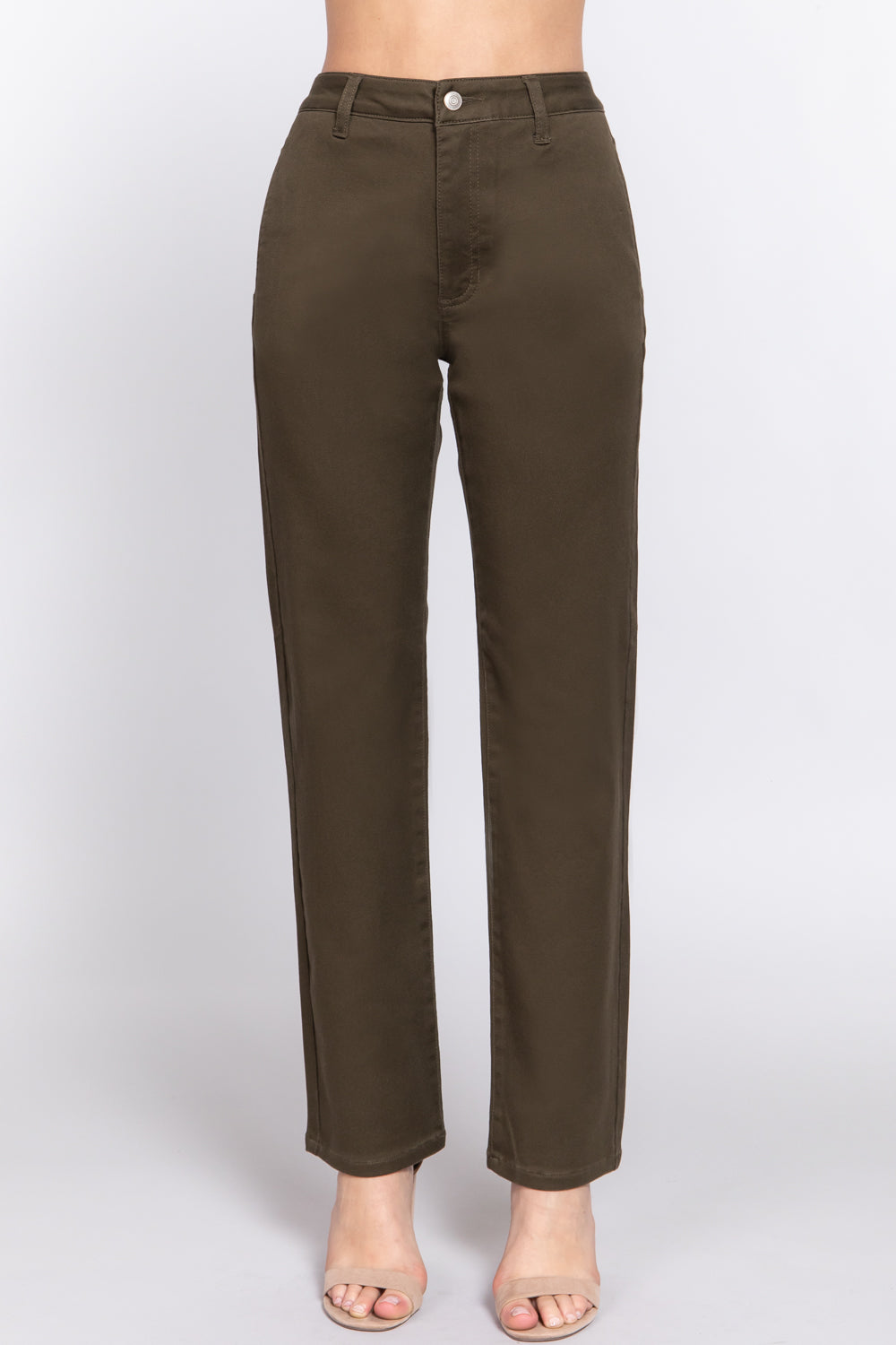 Straight Fit Twill Pants